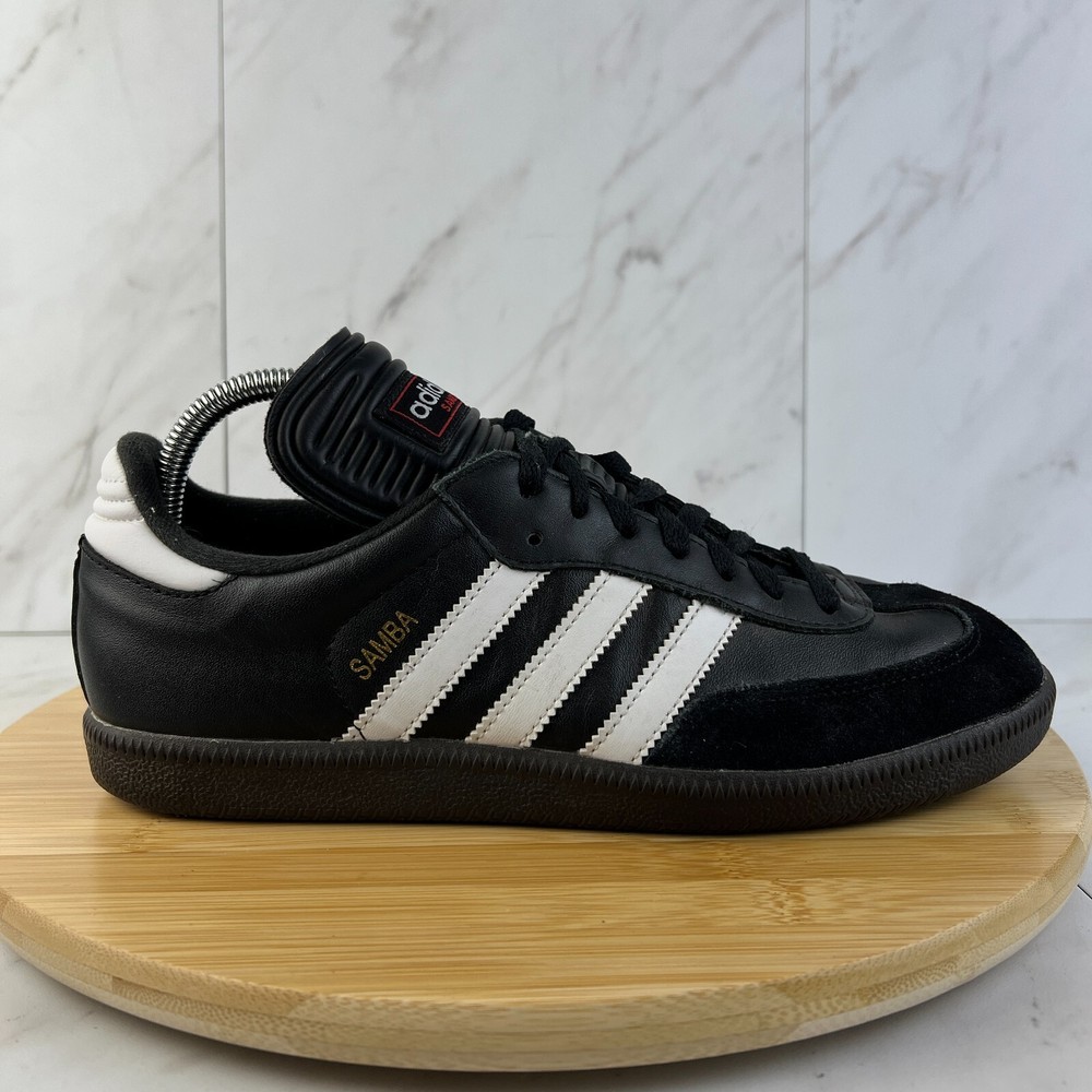 Adidas Samba Classic Mens Size 8 Black Leather Athletic Futsal Shoes 034563