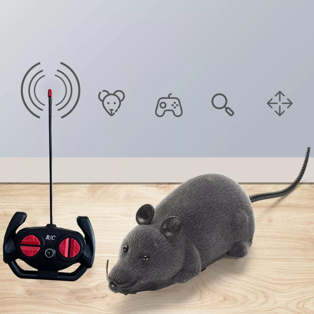 Wireless RC Rat Toy for Cats & Dogs - Remote Control Pet Mouse Novelty Gift