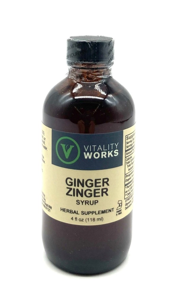 Ginger Zinger Immune Syrup by Vitality Works ex 10/2025 Herbal Supplement