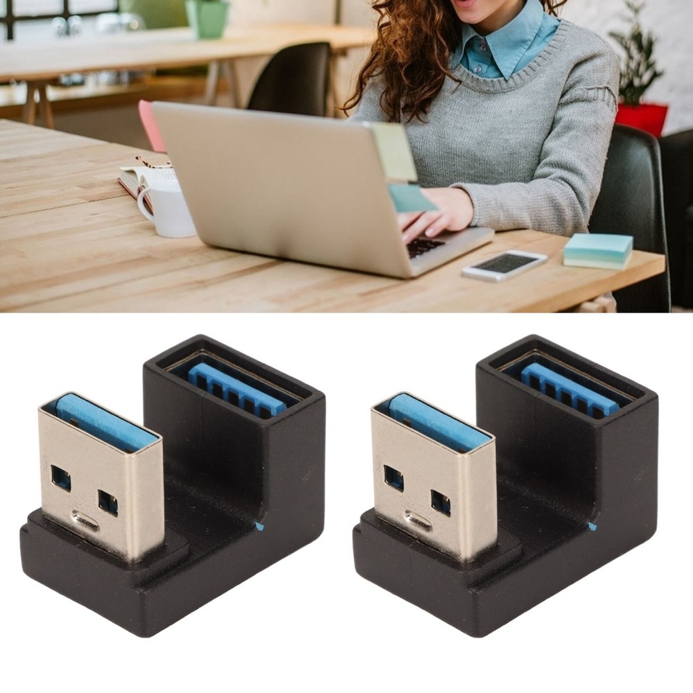 2Pcs High-Speed USB 3.0 Male to Female Adapter 10Gbps Aluminum Alloy