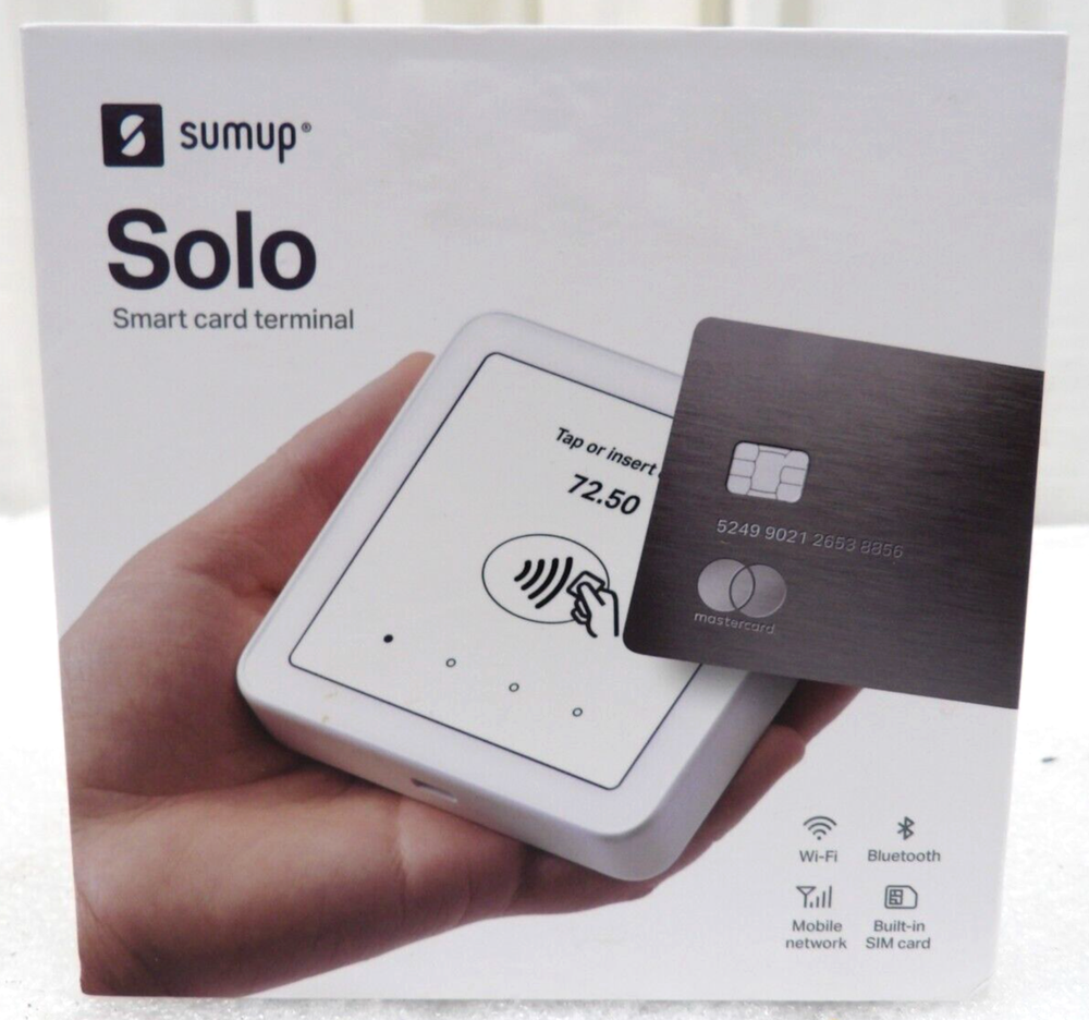 SumUp Solo Credit Card Payment Reader Smart Terminal & Charging Cradle-image
