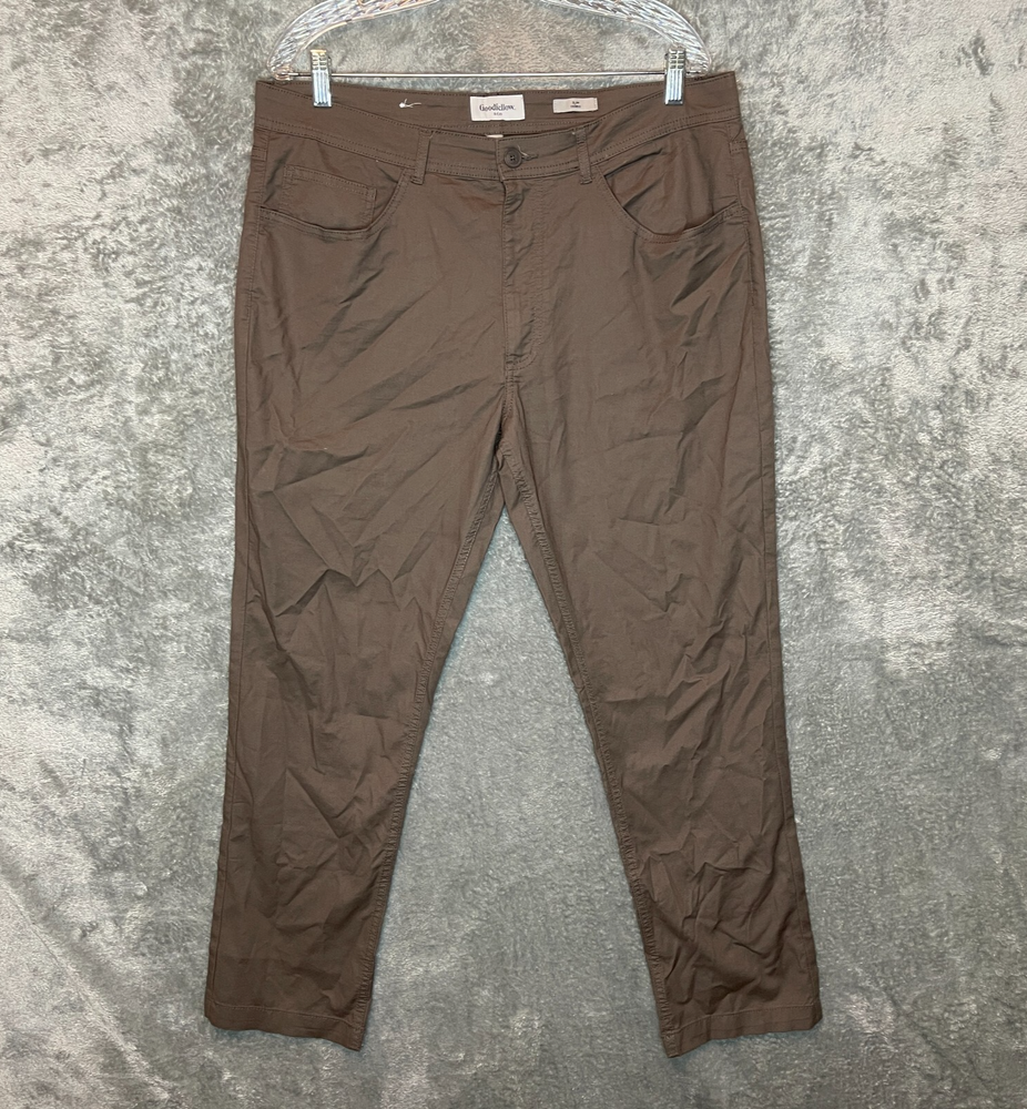 Goodfellow Men Slim Stretch Athletic Pants 36x30 Brown