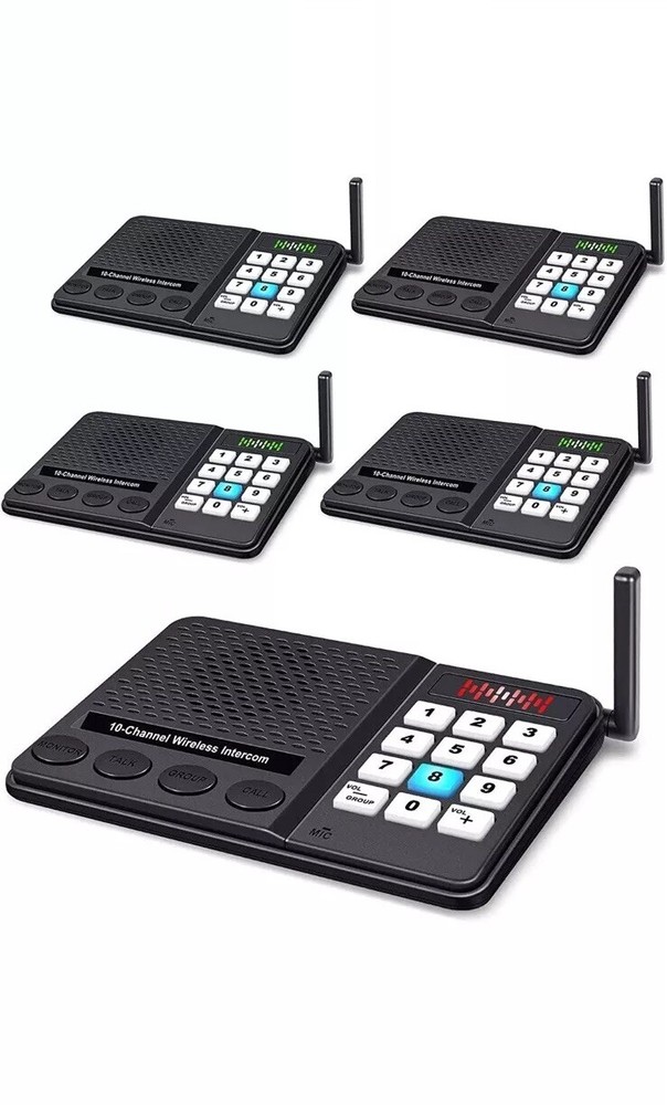 5 Pack Wireless Intercom System for Home Business - GLCONN Room To Room