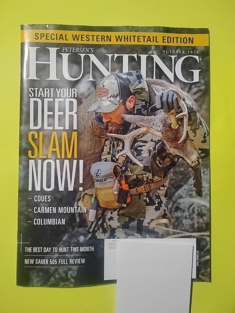 Petersen's Hunting Magazine October 2024 Western Whitetail Edition Deer Slam Now