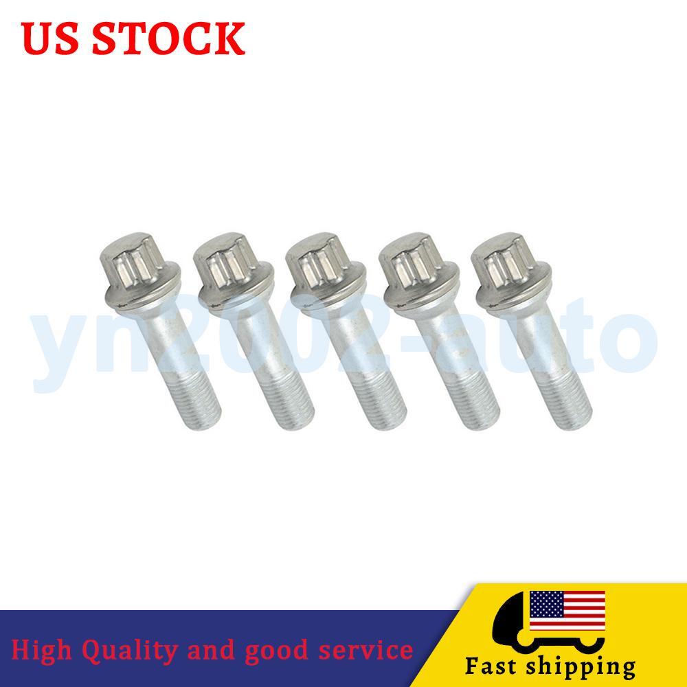 5 Lug Bolt Nuts Set for Mercedes ML550 S500 GLK350 S550 CL500 GL450 GLC200