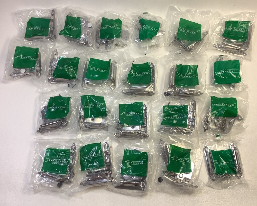 Self Closing Cabinet Hinges Chrome Nickel 22 Packs w/ 2 Hinges In Each 44 Total