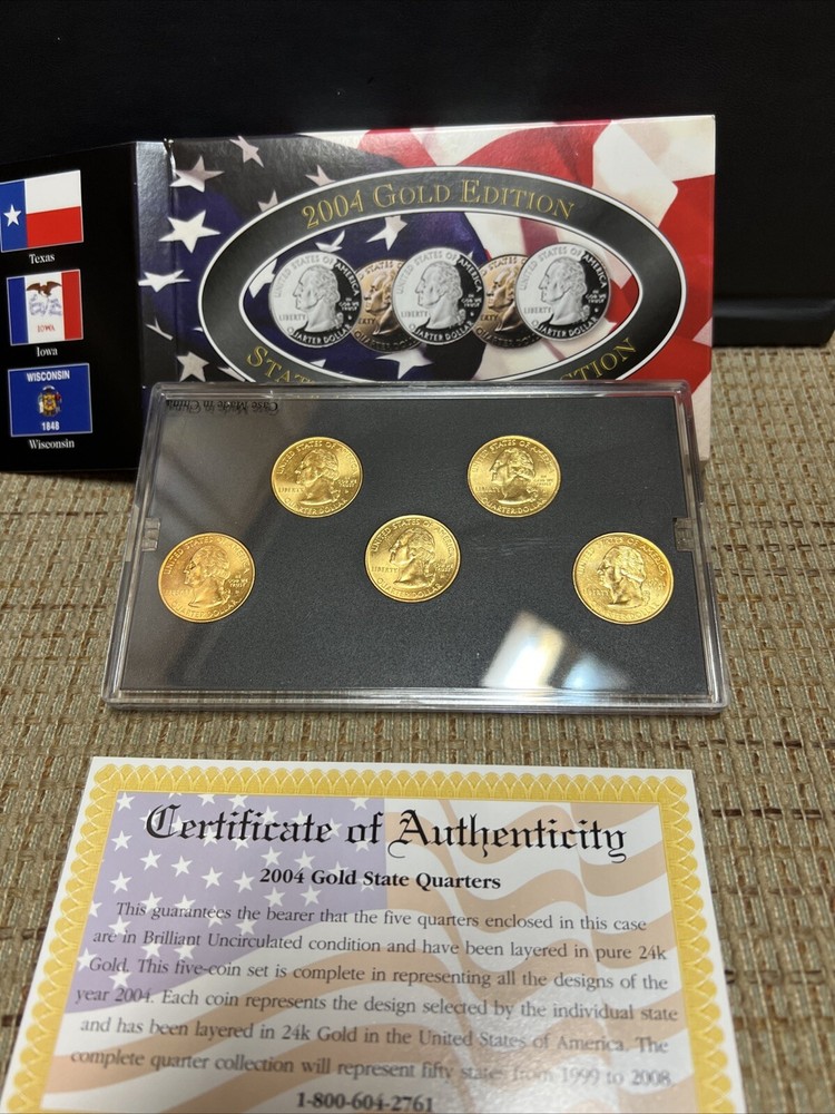 2004 Gold Edition State Quarter Collection Brilliant Uncirculated with COA