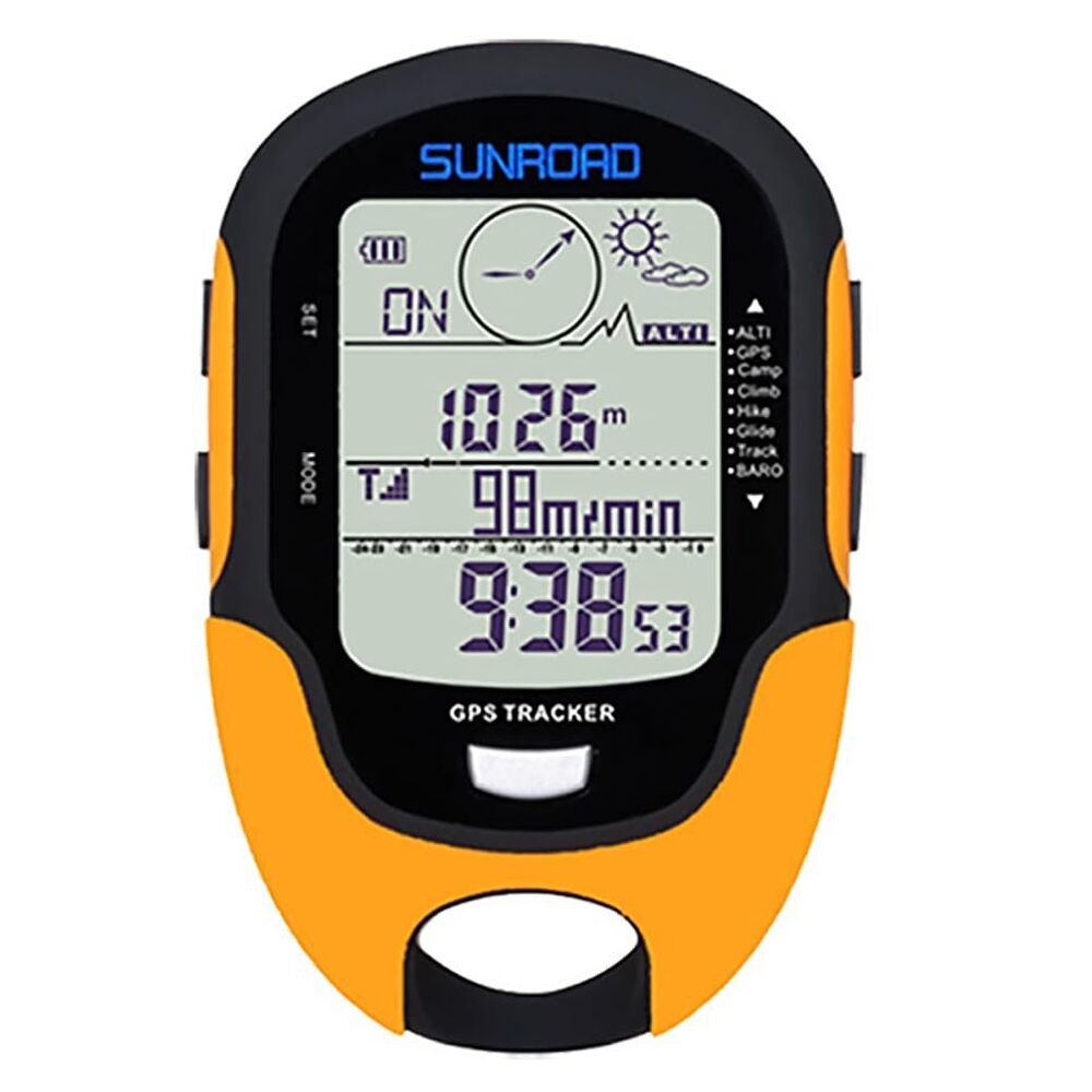SUNROAD GPS Tracker Barometer Altimeter Compass Weather Forecast Thermometer ...