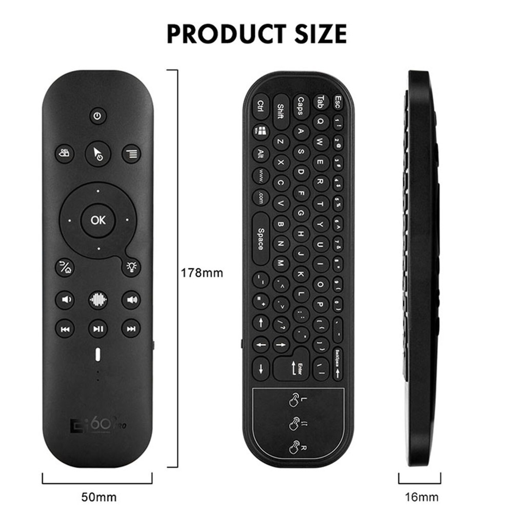 Voice Remote Control With Backlight Wireless Dual Mode G60S Pro 2.4G BT5.0-image