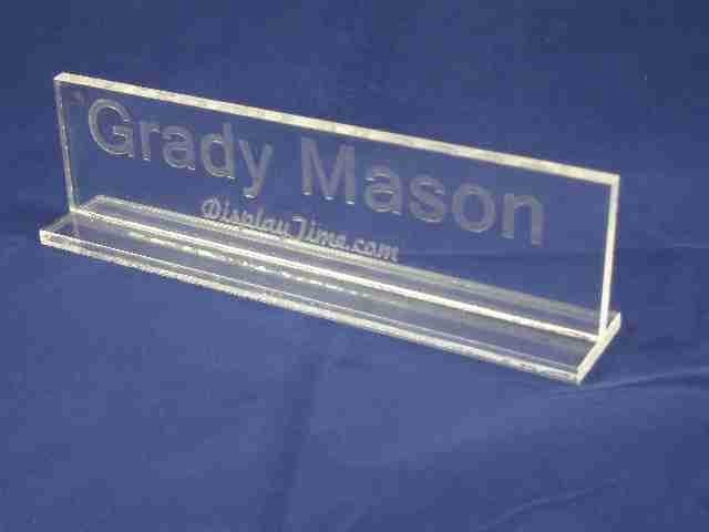 Custom Engraved Acrylic Name Plate for Home Bar or Office Desk-image