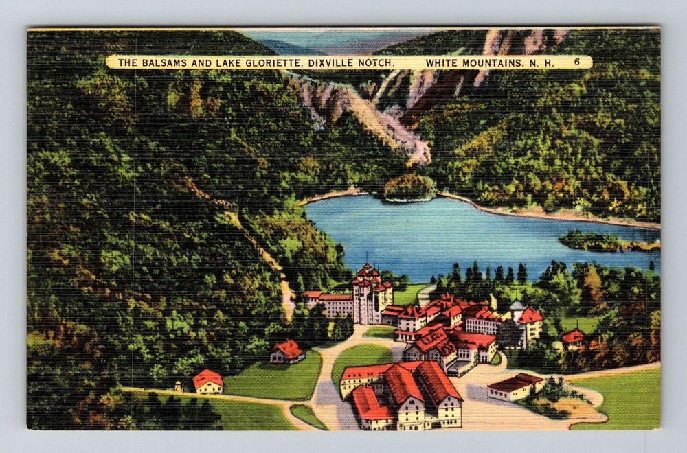 Dixville Notch NH-New Hampshire, Lake Gloriette, White Mts, Vintage Postcard