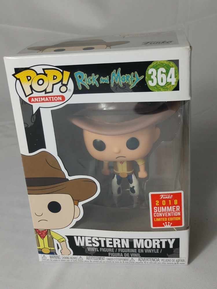 Funko POP: Western Morty #364 w/ 2018 Summer Convention Official Sticker !!