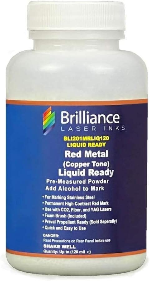 Convenient Jar of Red Marking Powder - 120ml Liquid Ready for Metal Engraving