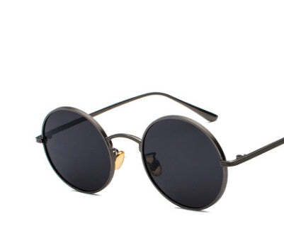 Metal circular frame sunglasses punk wind glasses