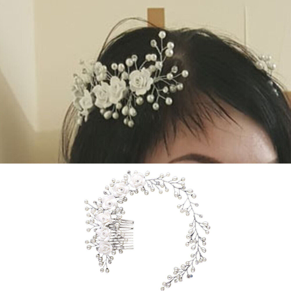 Women Bridal Hairpins Hair Comb Romantic Hairwear Combs Wedding Headress Gift