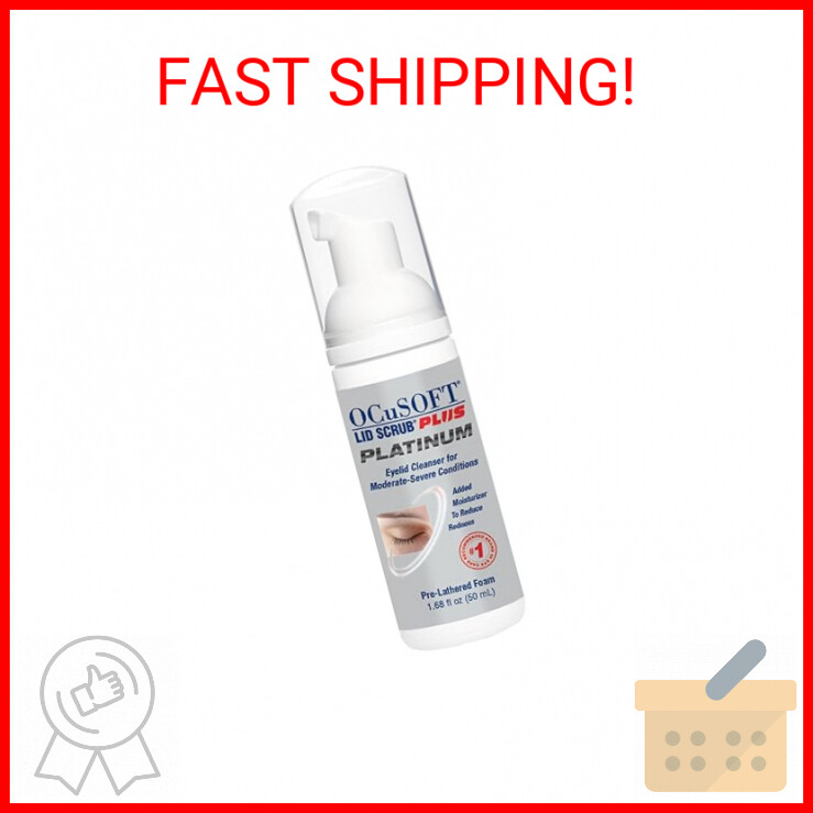 OCuSOFT Lid Scrub PLUS Platinum Extra Strength Foaming Eyelid Cleanser 1.68 oz