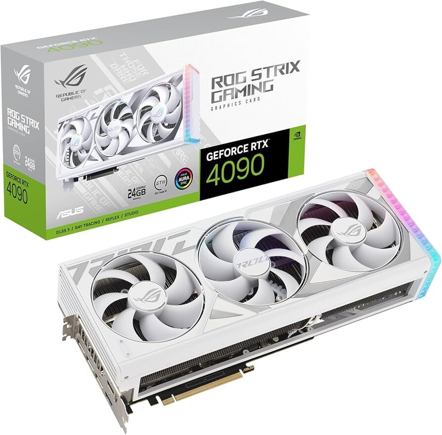 ASUS ROG Strix GeForce RTX 4090 24GB GDDR6X White OC Edition Graphics Card