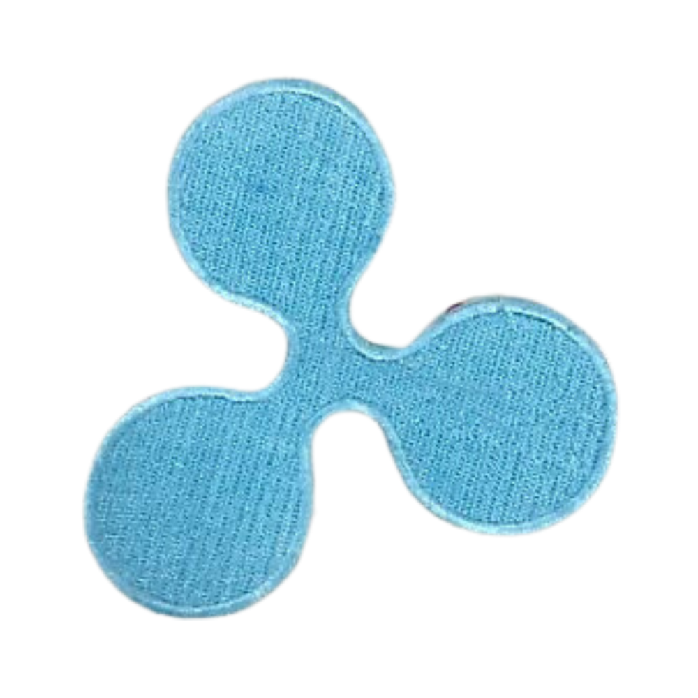 Ripple Crypto Sky Blue Embroidered Iron On Sew On Patch-image