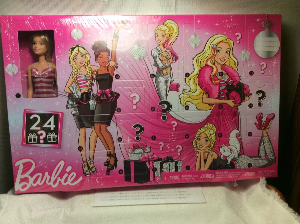NEW BARBIE ADVENT CALENDAR New in factory sealed box with Barbie Doll