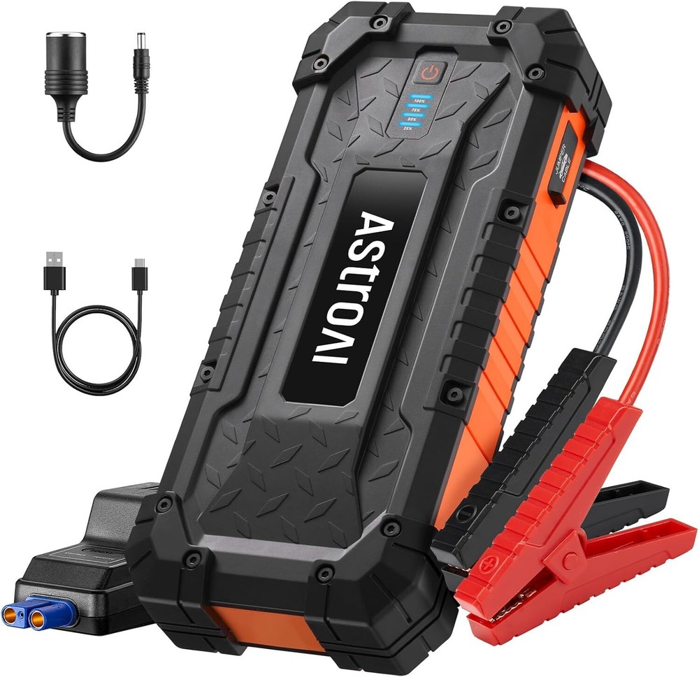 AstroAI S8 Ultra Battery Jumper Starter Portable, 4000A Car Jump Orange