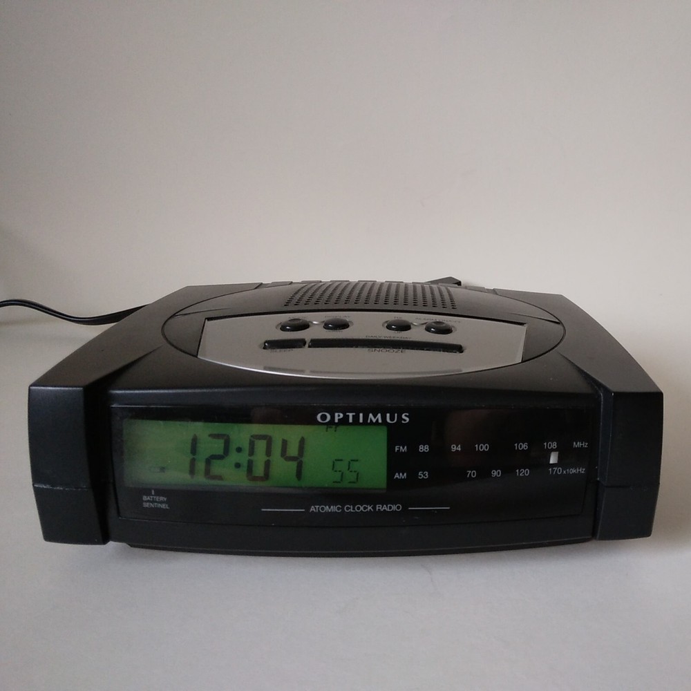 Optimus ACR 326 AM FM Alarm Clock with Battery Backup Tested Working  