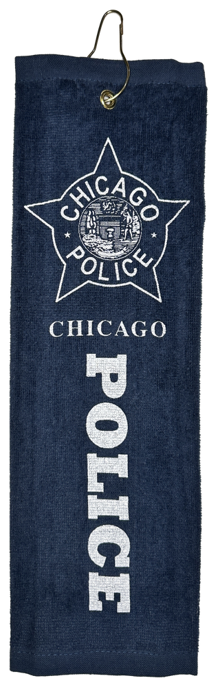 CHICAGO POLICE GOLF TOWEL: Navy Blue