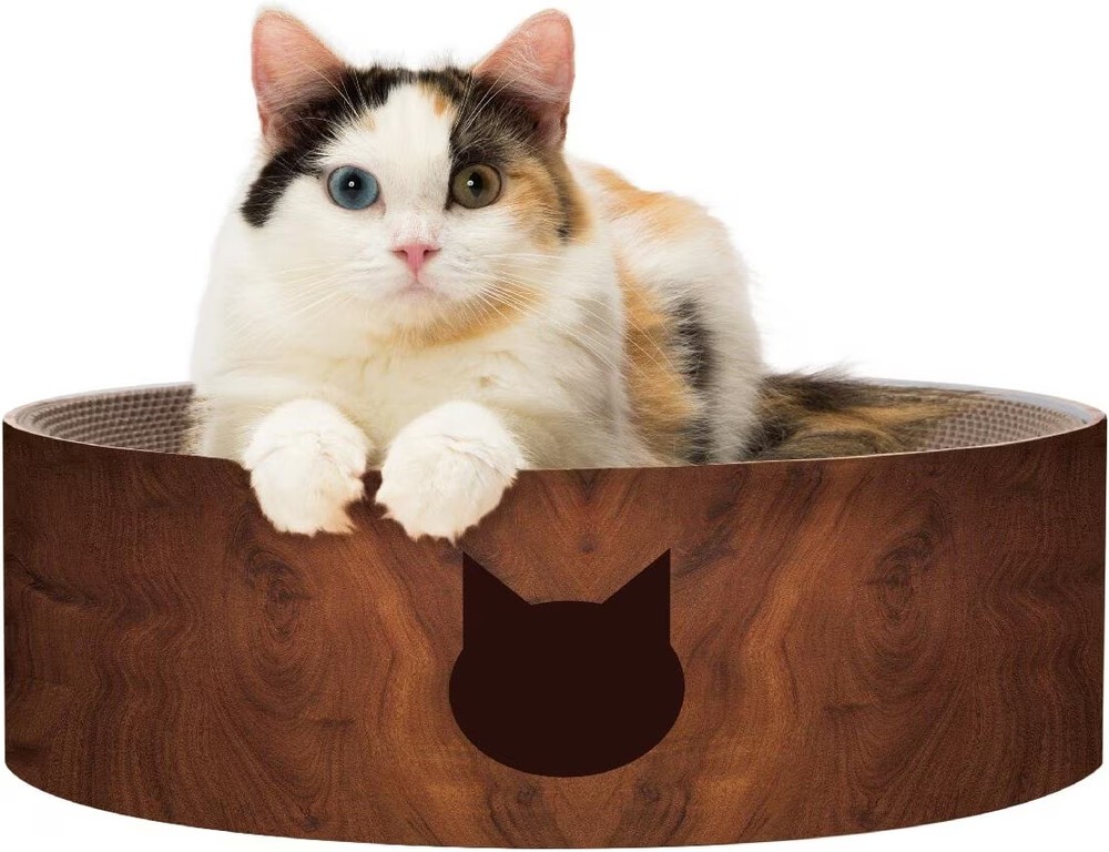 Cozy Dark Cherry Large Cat Scratcher Bowl Toy XYLC6