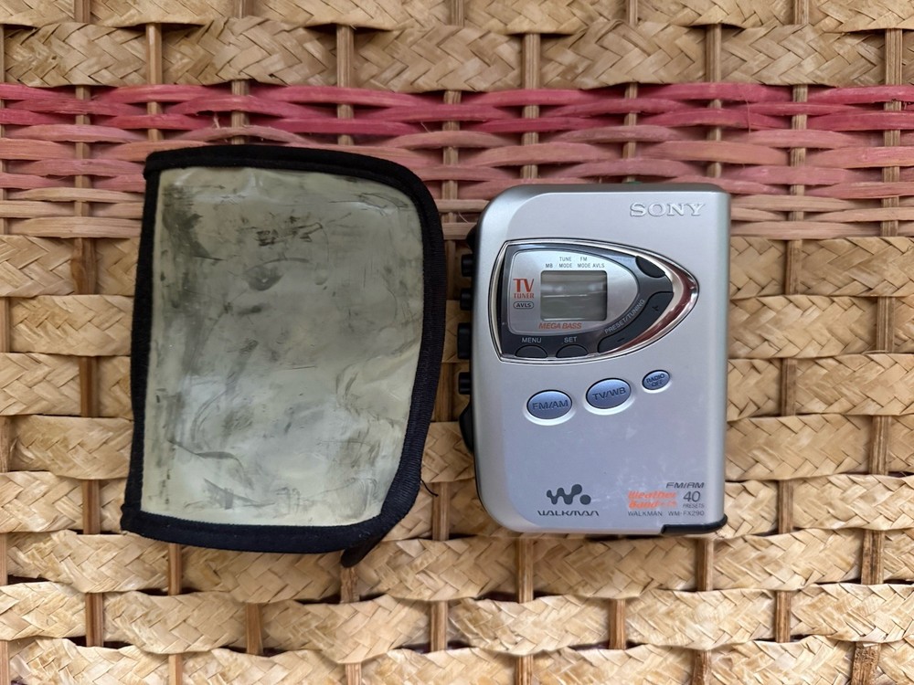 Sony Walkman WM-FX290 Silver AM/FM Stereo Cassette Player with Digital Tuning & TV/Weather Band