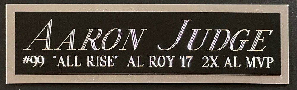 AARON JUDGE NEW YORK YANKEES NAMEPLATE for AUTOGRAPHED Signed BASEBALL JERSEY