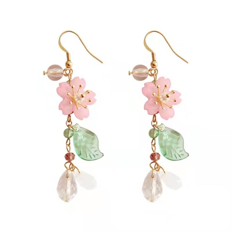 Ear Pendant Flower Earrings Wedding Ear Jewelry Suitable for Fashion Outfits