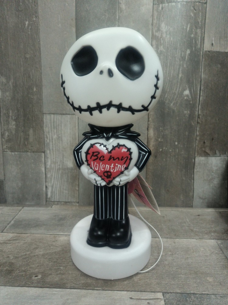 Jack Skellington NBC 14” Valentines Day Blow Mold Light Up Heart Gemmy Led