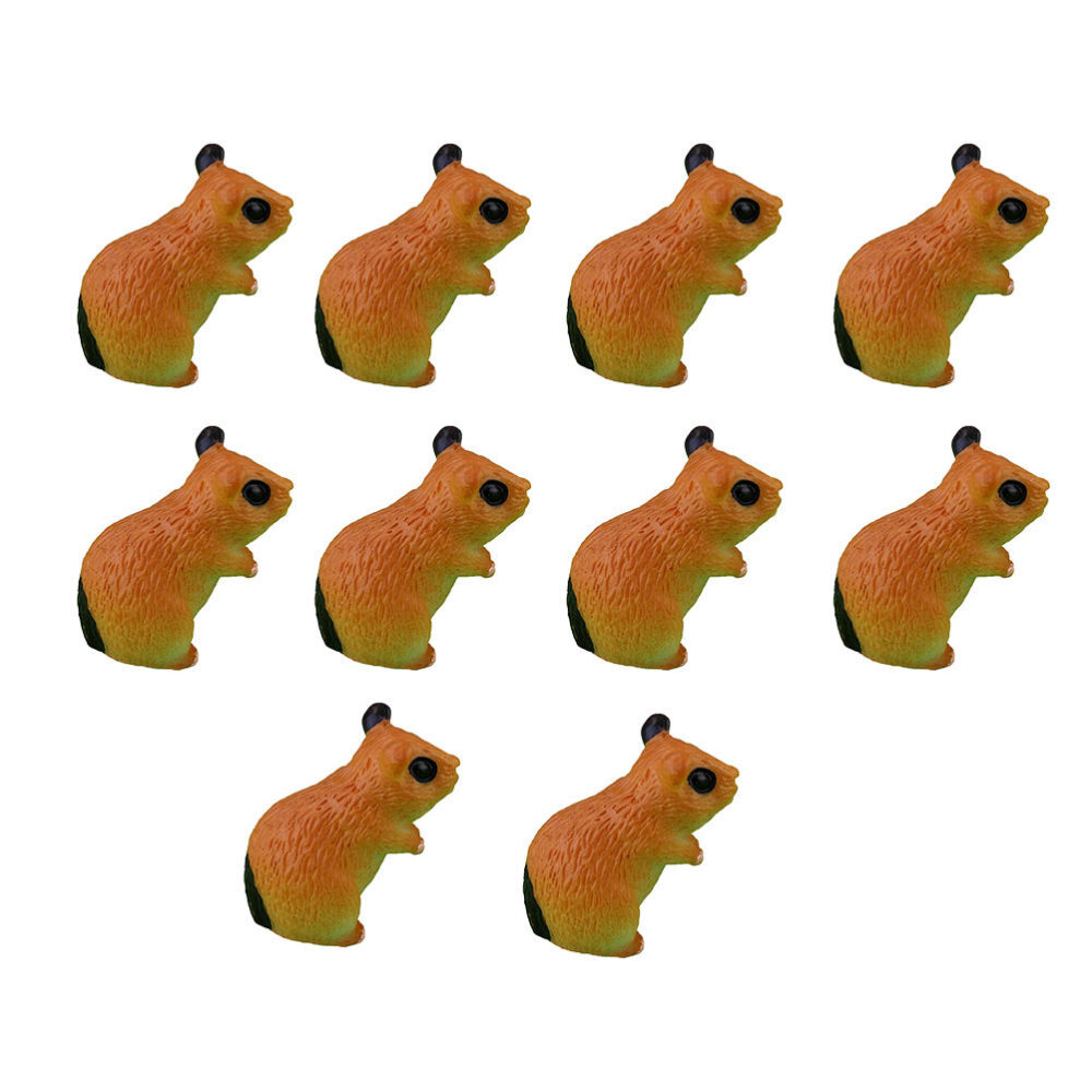 10 Pcs Hamster Toy Crab Resin Doll Bonsai Decor House Decoration