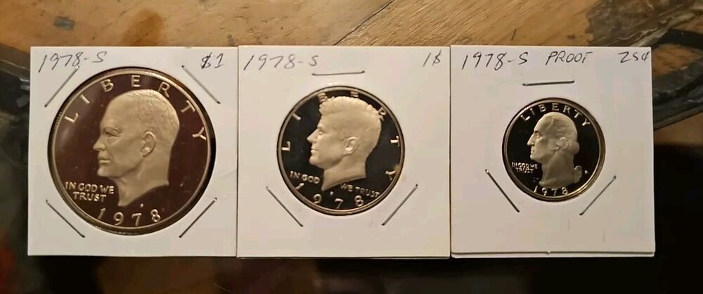 Lot Of 3 1978-S Clad Proof Coins