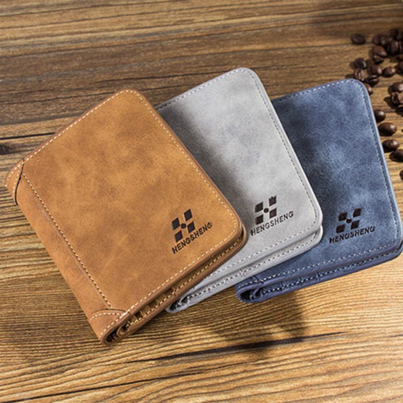 Slim Leather Wallet Credit Card Holder for Men – Multicolor Solid Design  