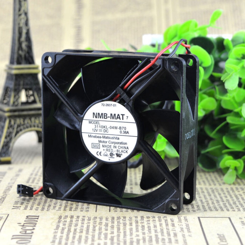 NMB 3110KL-04W-B70 8025 8CM 12V 0.38A Chassis Cooling Industrial Fan Mute