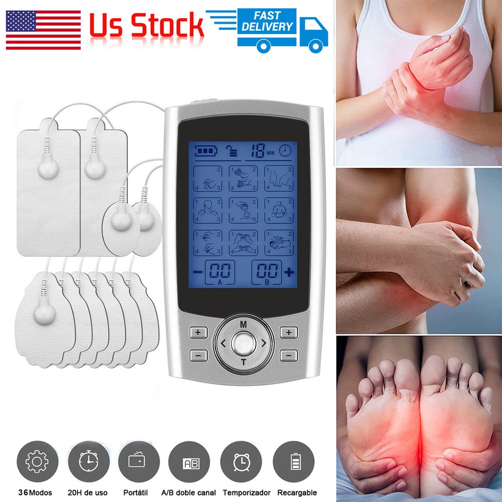 Tens Unit Muscle Stimulator Machine  Pulse Massager Therapy Pain Relief 36 Modes
