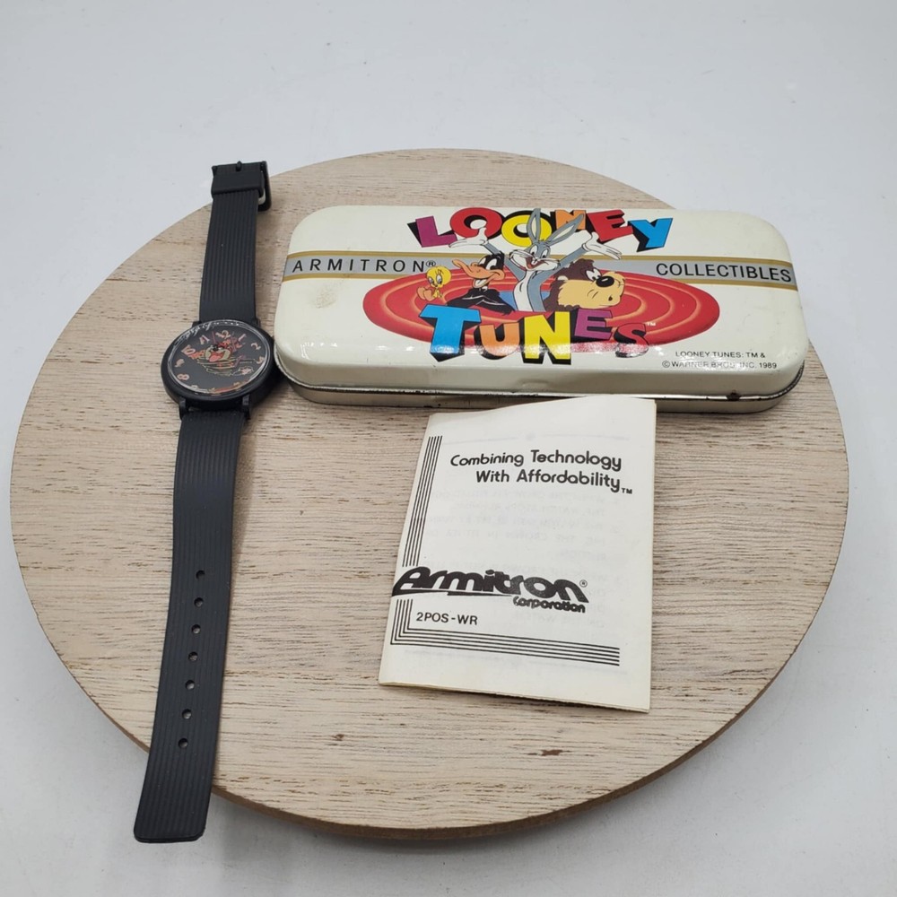 Vintage 1992 Armitron Taz Looney Tunes Tazmanian Devil Watch. untested