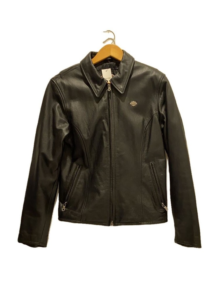 Harley Davidson Black Leather Blouson Jacket 2296
