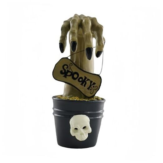 Halloween Decoration Solar Garden Statue Skeleton Spooky Hands Mummy Pumpkin