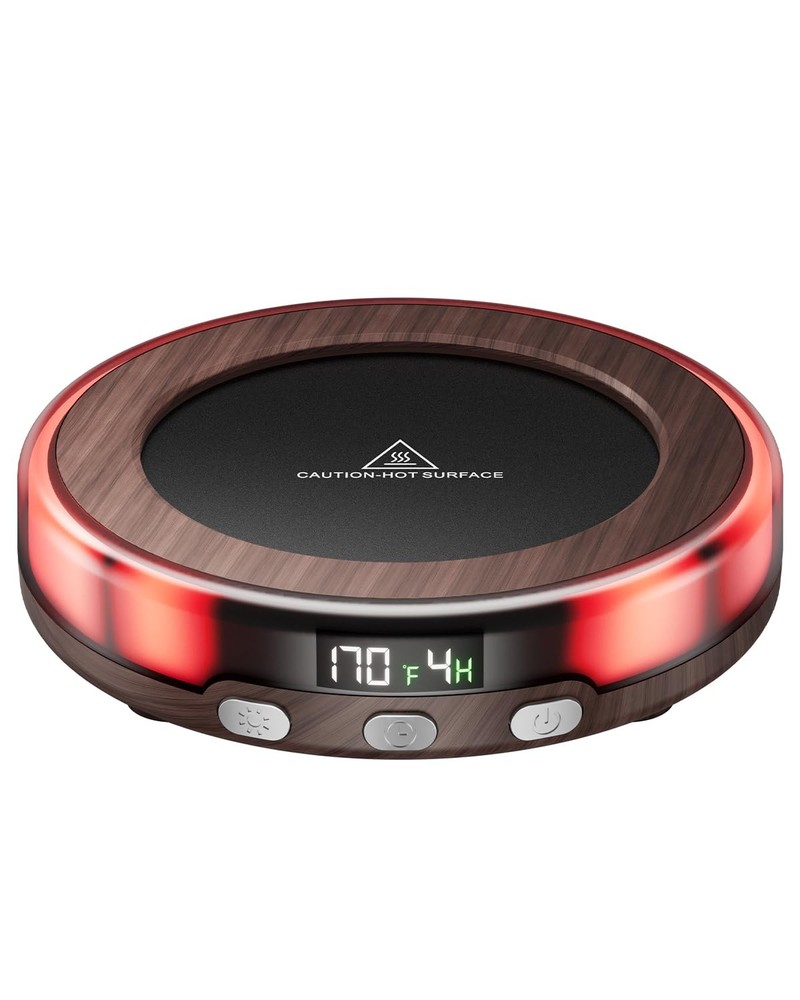 Desk Coffee Mug Warmer with 3 Temp Settings & Timer, Auto Shutoff, Romantic Colors