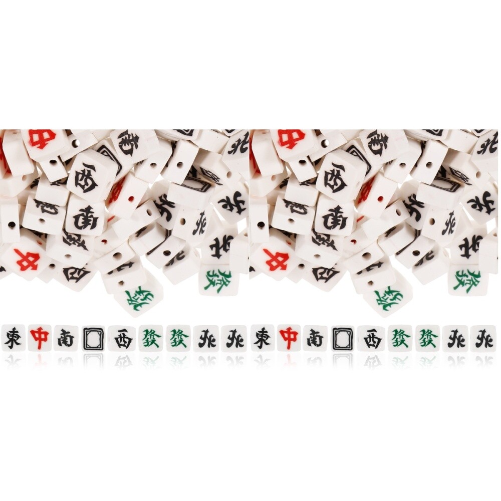 2 Count Mahjong Charms for Bracelets Mini Ring Beads Child Baby