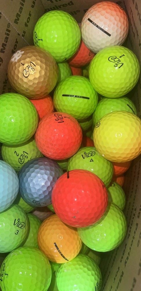 36 Vice Pro/Plus Soft Mix Assorted Color Golf Balls 3A AAA Free Shipping-image