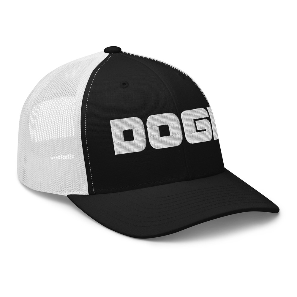 DOGE Dogecoin Ticker Cryptocurrency Trucker Cap Snapback Hat-image