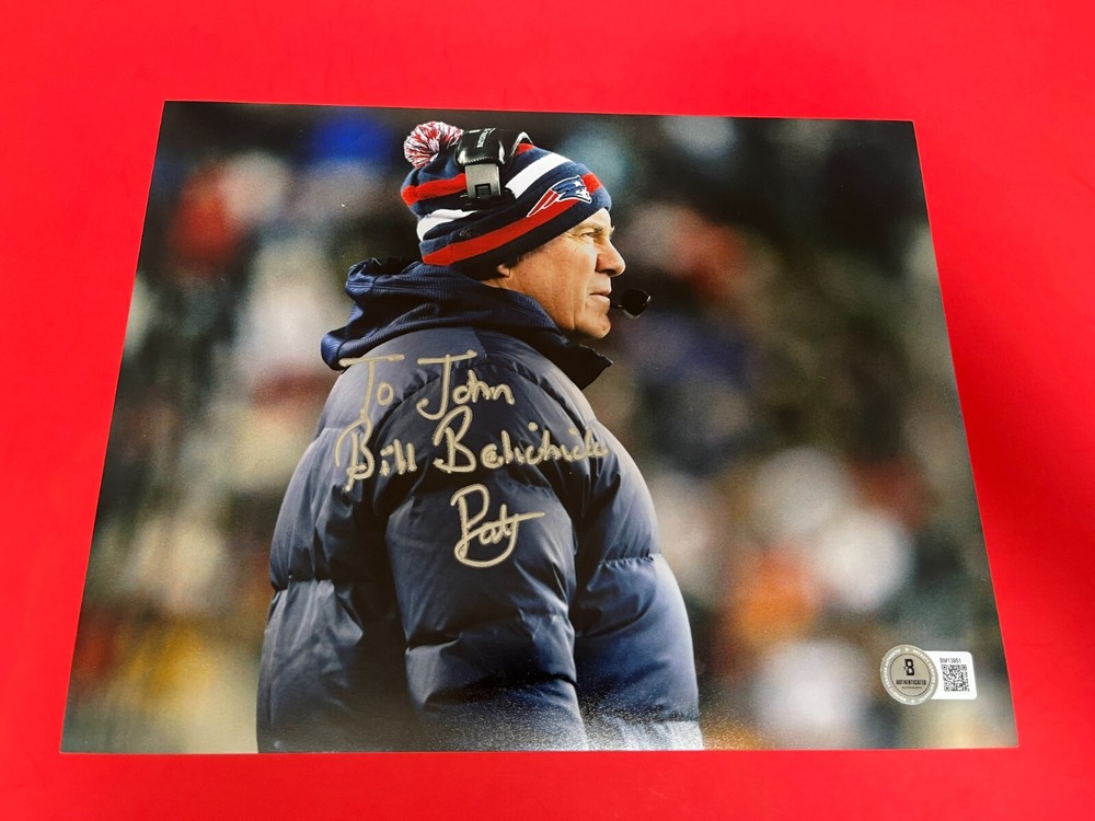 Bill Belichick Patriots Signed Auto 8x10 PHOTO Beckett BAS Authenticated