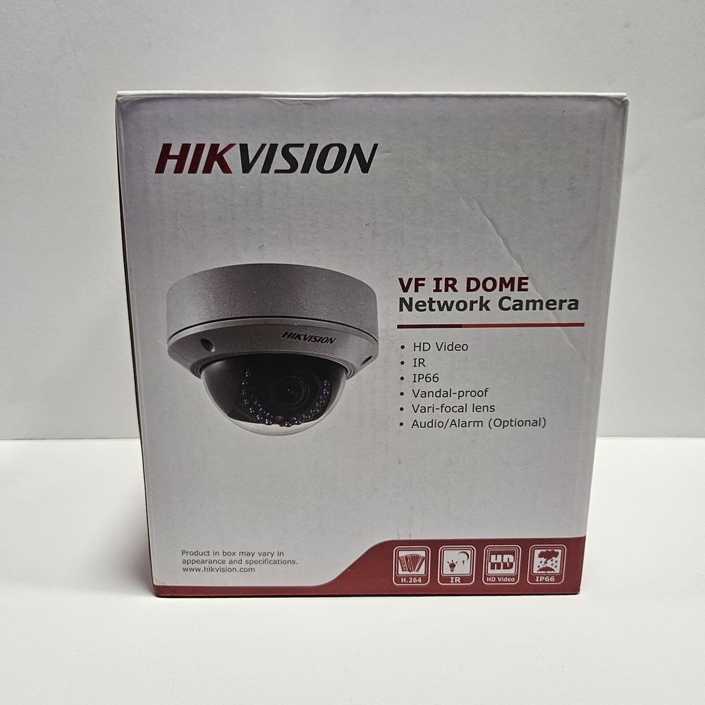 Hikvision DS-2CD2712F-I 1.3 MP, IP66 IP Dome Camera, 2.8-12mm VF Lens, White