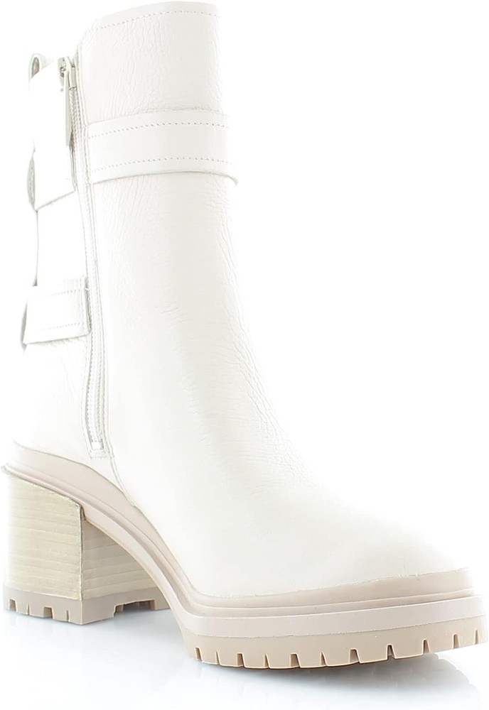 Naturalizer Womens Trina Ivory Motorcycle Boots Size 9 Medium BHFO 5638