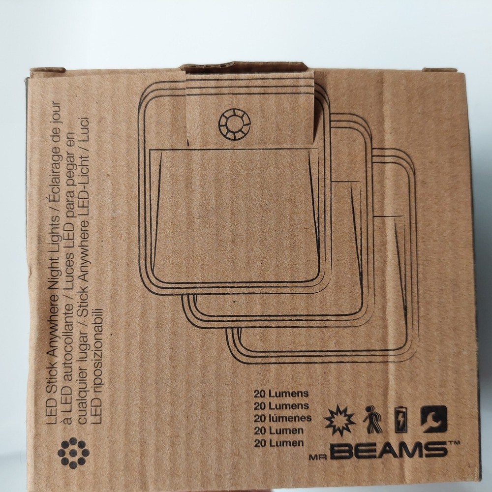 Mr. Beams MB 723 MB723 Battery Powered Motion-Sensing LED Stick Anywhere 3-Pack