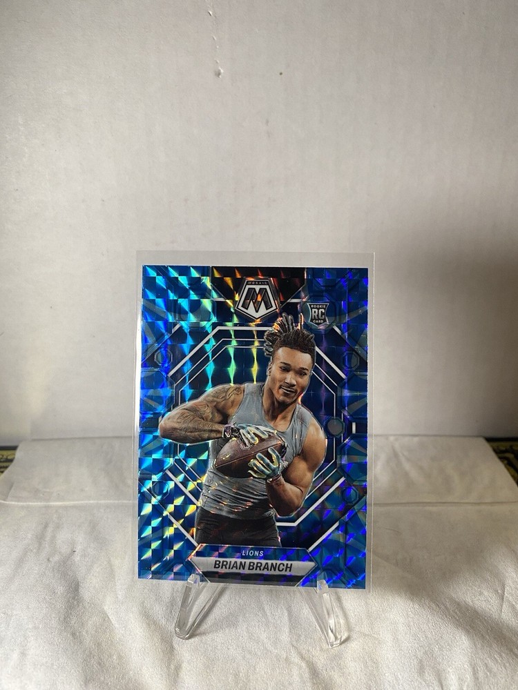 2023 MOSAIC FOOTBALL BRIAN BRANCH RC REACTIVE BLUE MOSAIC ROOKIE LIONS RC #287