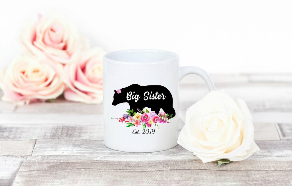 Custom Big Sister Gift Custom Sister Bear Mug Sibling Gift For New Baby