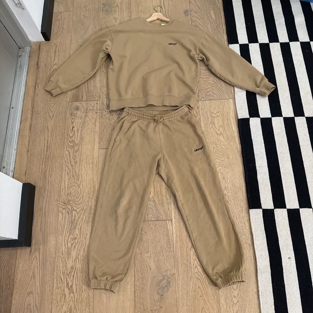 Men’s Levi’s Sweatshirt And Sweatpant Set Black Sz sweatshirt M Pants S